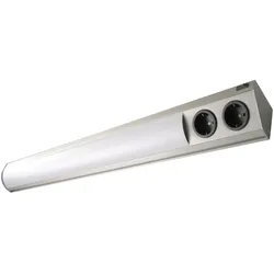 Wipo, Möbelleuchte, Corner Compact LED 9,6 W 4000K 860mm mit Steckdose, Edelstahl Effekt (950 lm)