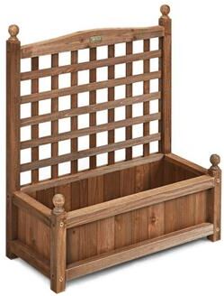 Costway Wood Planter Box with Trellis Weather-resistant Outdoor