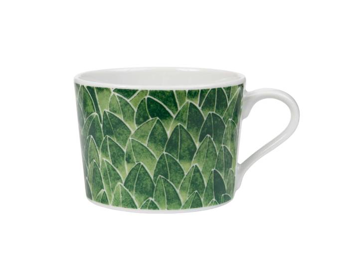 Götefors Porslin Tasse avec anse Botanica vert Field