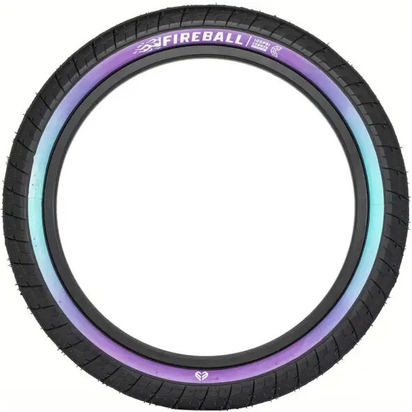 BMX Reifen Eclat Fireball (2.3" - Black/Purple Teal Fade)