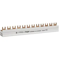 Hager, Verteilerschrank Zubehör, HAG KDN480A 16qmm Phasenschiene für 12 Module 4p