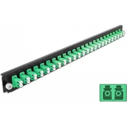 Delock Rack-Montageblech für Glasfaser-Spleissbox, Server Zubehör, Grün, Schwarz