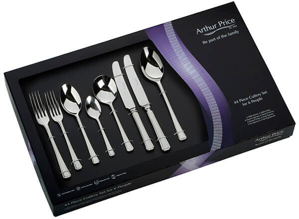Arthur Price Classic Harley 44 Piece Cutlery Set FREE Extra 6 Tea Spoons