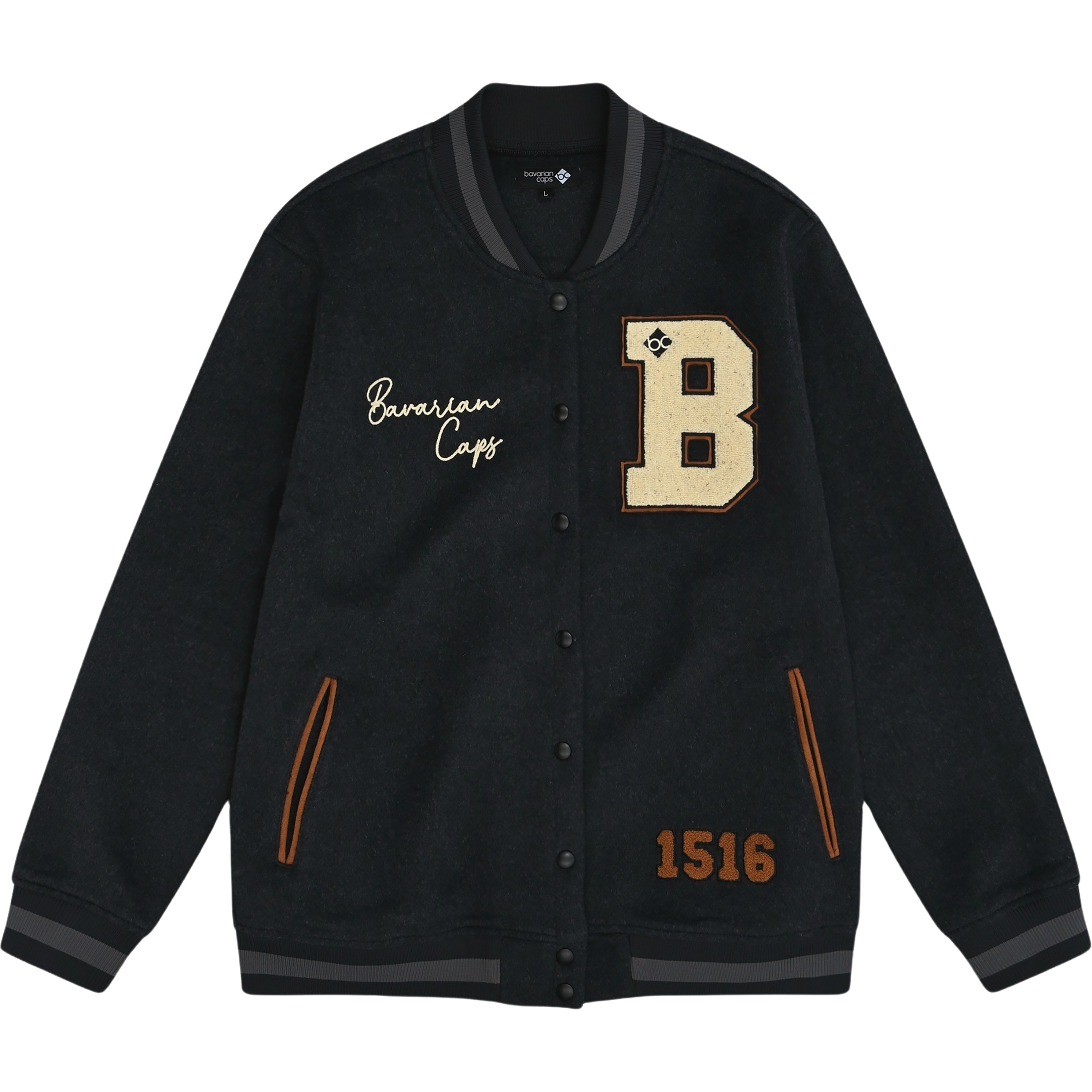 Bavarian Caps BC College Herren Freizeitjacke, Parkas grau Größe S Lifestyle Atmungsaktiv