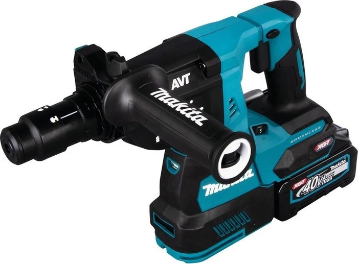 Makita Akku-Kombihammer HR004GM201 XGT, 40Volt (blau/schwarz, 2x Li-Ionen Akku 4Ah, MAKPAC)
