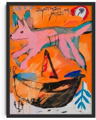 Uplift Treasures Mid Century Abstract Japanese Art Canvas Poster 12 15.75 23.62in No Frame