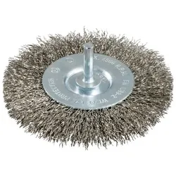 Rundbürste 75x0,3mm/ 6mm, Edelstahl, gewellt, mit 6mm Schaft (630550000)