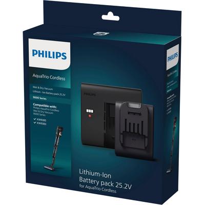 PHILIPS Staubsauger-Akku "XV1797/01", schwarz, 25,2 V, Akkumulatoren, Wechselakku + Schnellladestation für AquaTrio; 25,2 V