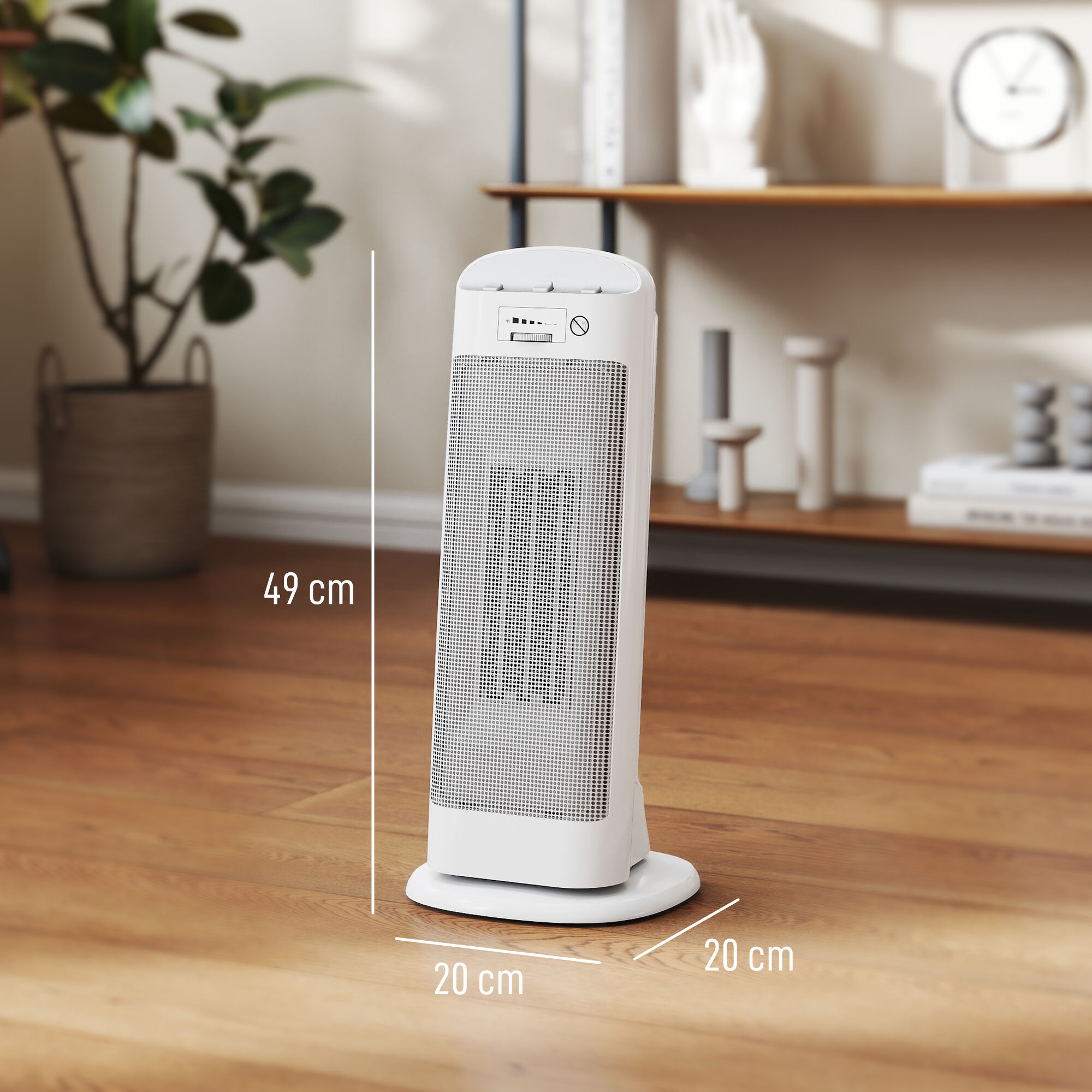 Altro Stufa Elettrica Ceramica 2000w, 4 Modalità E Riscaldamento Regolabile, Oscillazione A 55°, Bianco