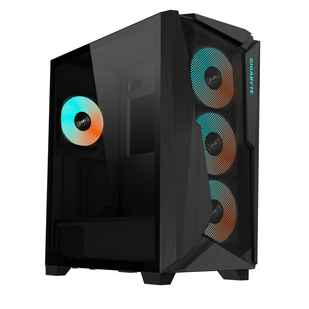 GIGABYTE GB-C301G-TYPE-C-V2 Midi Tower Gaming Gehäuse mit Sichtfenster
