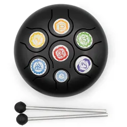 Low Med Happy Drum Black Chakra- 14x7cm