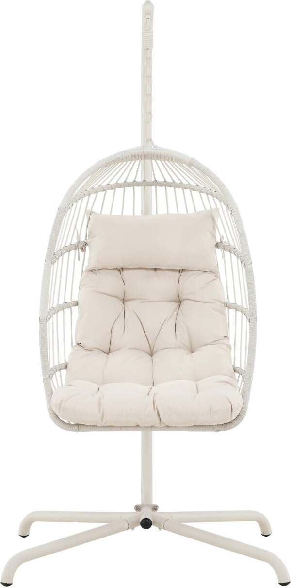 FURNLUX Outdoor-hängesessel Trezza Beige 75cm / Hauptfarbe: Beige / Abmessungen: 75 x 70 x 198 cm
