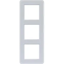 Hager WAD9300GWM Rahmen 3fach, C.8, Glas lichtweiß matt