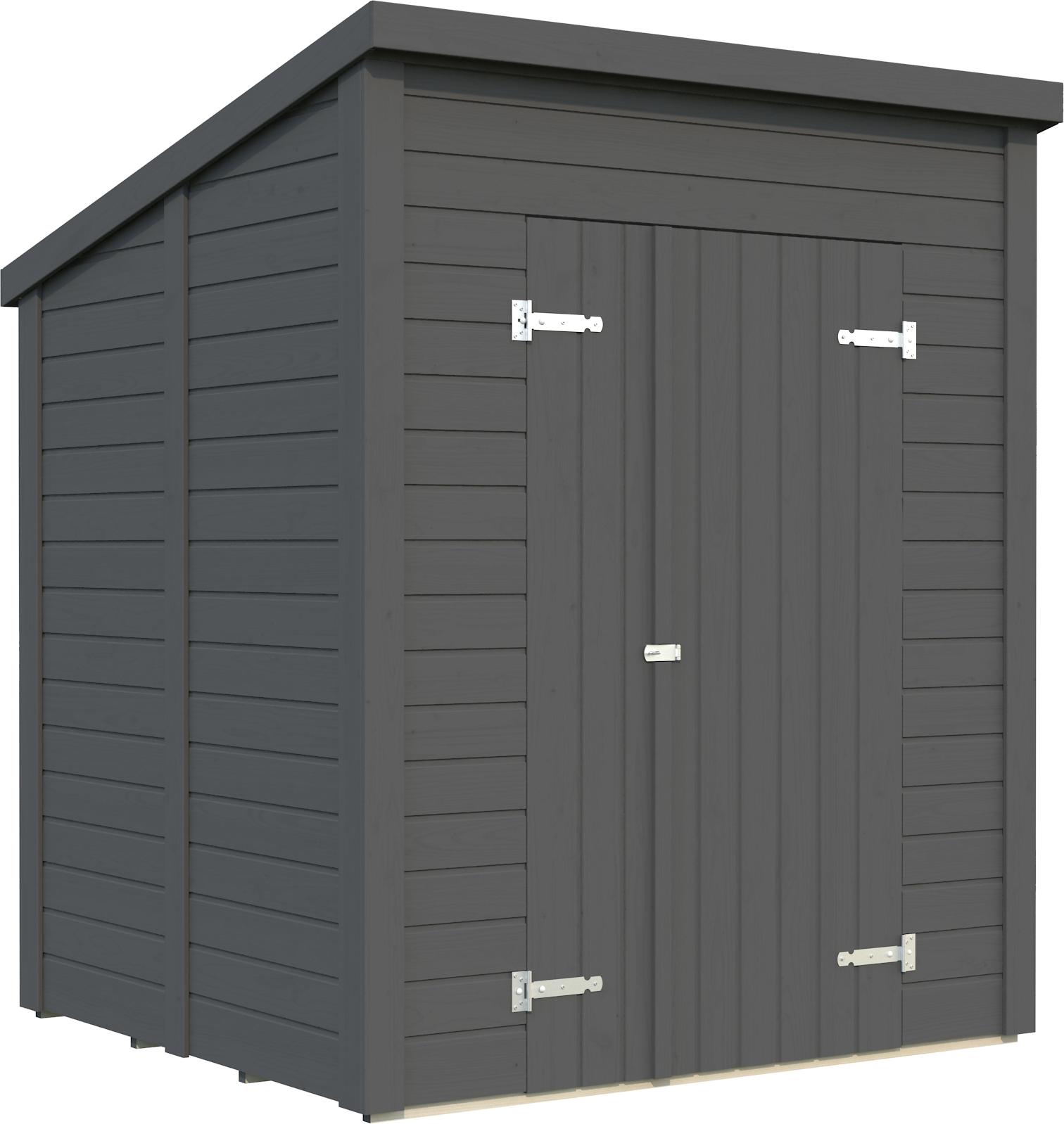 Gartenhaus Palmako Leif 3 m² inkl. Fußboden 189 x 186 cm dunkelgrau