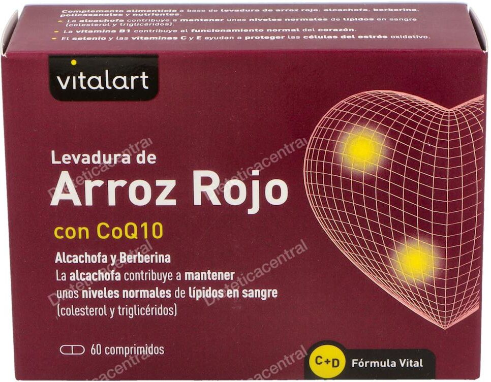 Vitalart vitalart levadura de arroz rojo con q10 60comp.