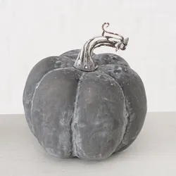 Dekokürbis Timea 11cm dunkelgrau