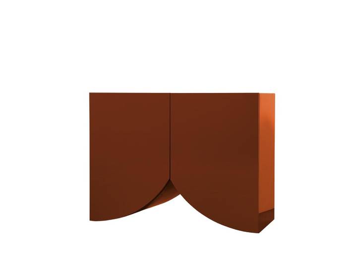 BD BARCELONA DESIGN buffet meuble BRIDGES SMALL CURTAIN (Rouge - MDF laqué brillant)