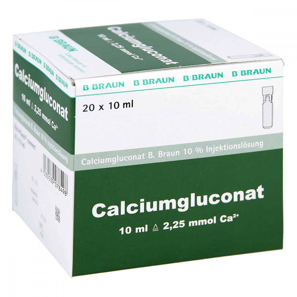 B. Braun Melsungen AG Calciumgluconat 10% Mpc Injektionslösung 04208950