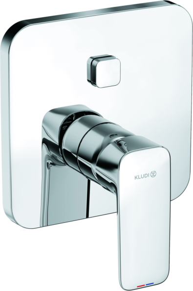 Kludi Pure&style Fertigmontageset 406590575 Unterputz-Wannenfüll- und Brausearmatur Push, chrom