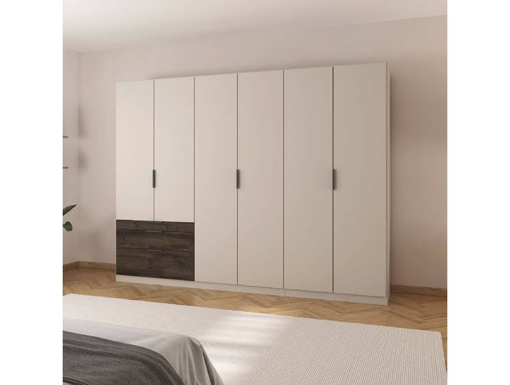 Drehtürenschrank Koda 271cm 3 Beige/Kaschmir