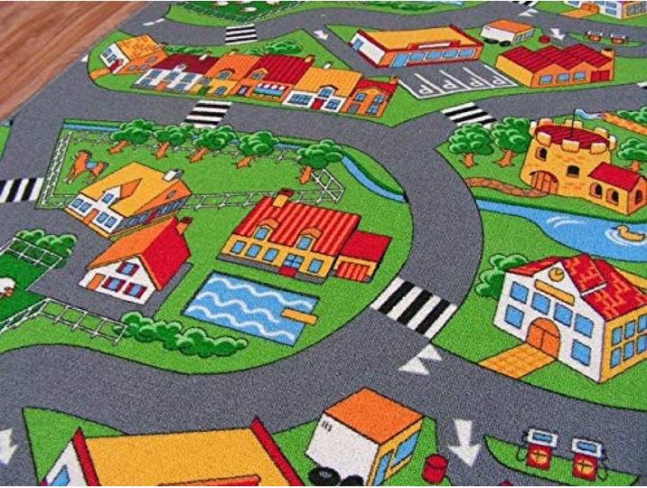 rugsx Teppich Little Village Kinderteppich für Babyzimmer, Kinderzimmer, Mehrfarbig, 250x400 cm