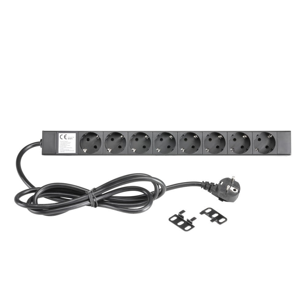 Adam Hall 87471-19 inch stekkerdoos met 8 stopcontacten