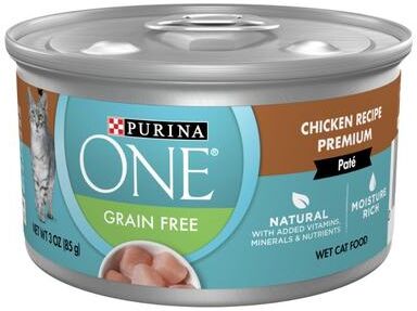 Happy Pet Pantry Purina ONE Grain Free Chicken Pate Wet Cat Food 3 Oz High Protein Complete Nutrition Purina ONE Grain Free Chicken Pate Wet Cat Food 3 Oz High Protein Complete Nutrition