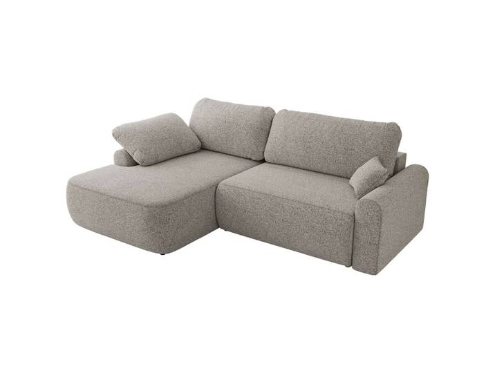 ECKSCHLAFSOFA CUBO L Hellgrau Struktur - links