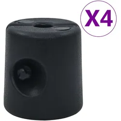 vidaXL Pavillon-Gewichte 4 Stk. PE Schwarz