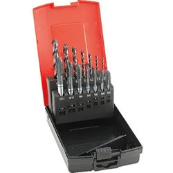 Maschinen-Gewindebohrer-Satz DL INOX M3-12 inkl. Kernlochbohrer