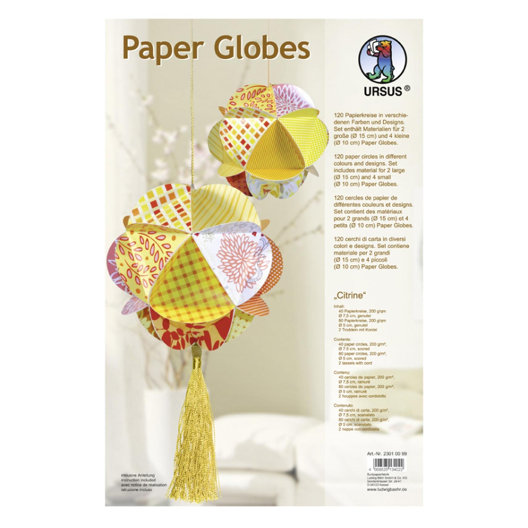 Magni Paper Globes Citrine Bastelpackung, gelb (23010099)