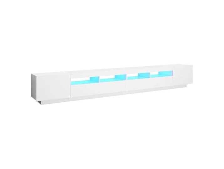 vidaXL TV-Schrank mit LED-Leuchten Weiß 300x35x40 cm