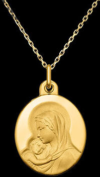 Edenly Ovale Medaille Maria mit Kind â€“ 9-karÃ¤tiges Gelbgold (375/1000)