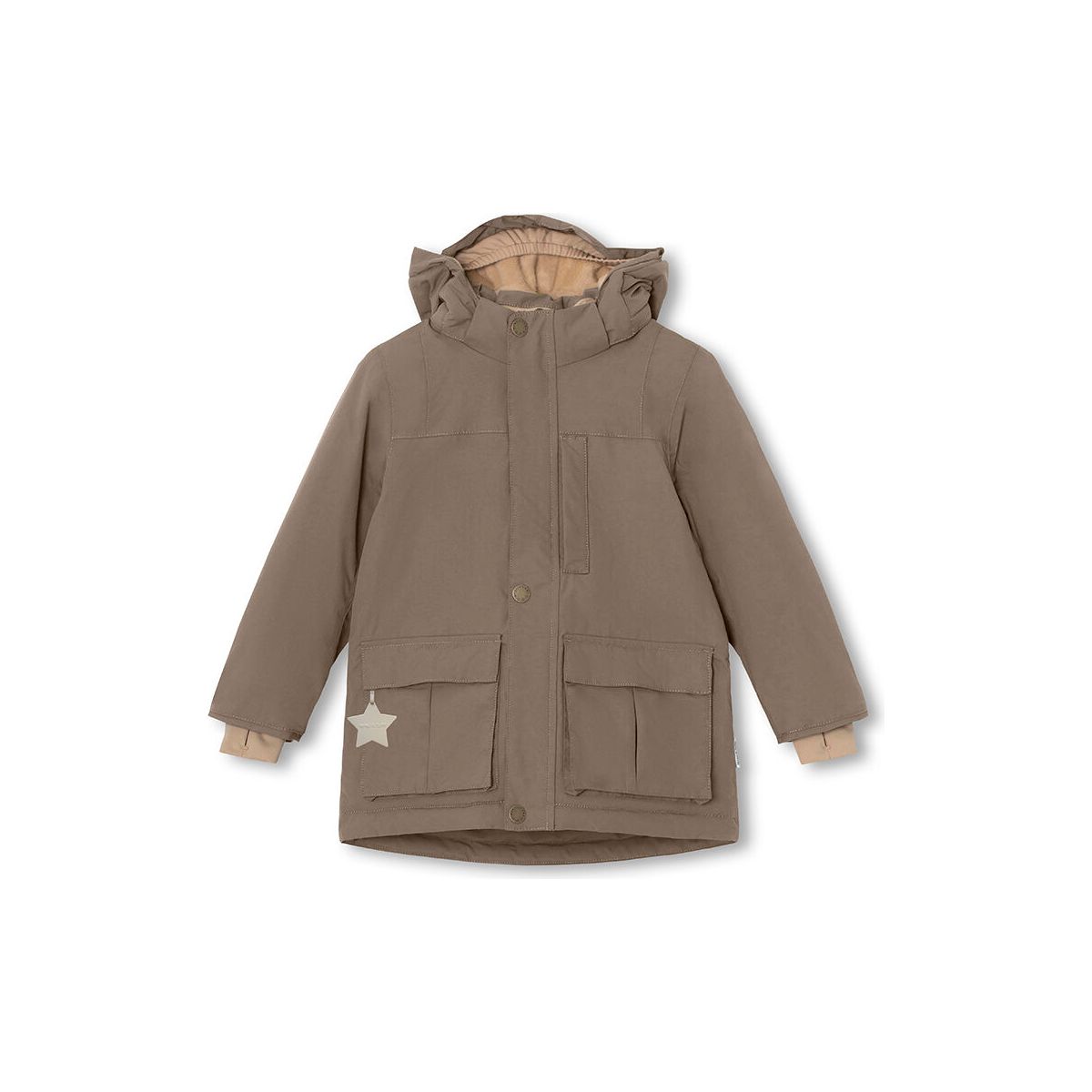 Mini a ture Matkastorio Fleece Lined Winter jacket. GRS morel grey (9410) 116 1253325700941015