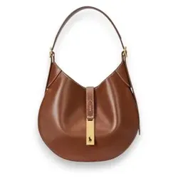 Polo Ralph Lauren für Damen. 428944017009 Kleine Polo ID-Umhängetasche aus braunem Leder (OSFA), Lässig