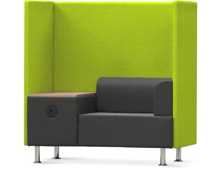 rocada Stuhl Sitzsofa Soft Einzelsitz + Tisch grün/grau