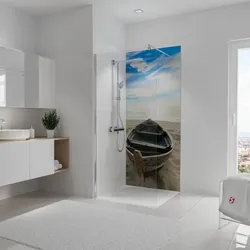 Schulte  ExpressPlus  Duschrückwand  DecoDesign  Foto  90x210  cm  Ruderboot  am  Strand