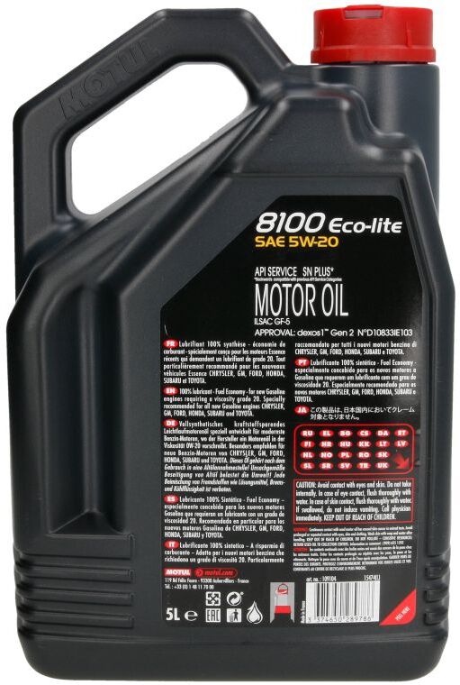 Motoröl MOTUL 109104 8100 Eco-Lite 5W20 5L