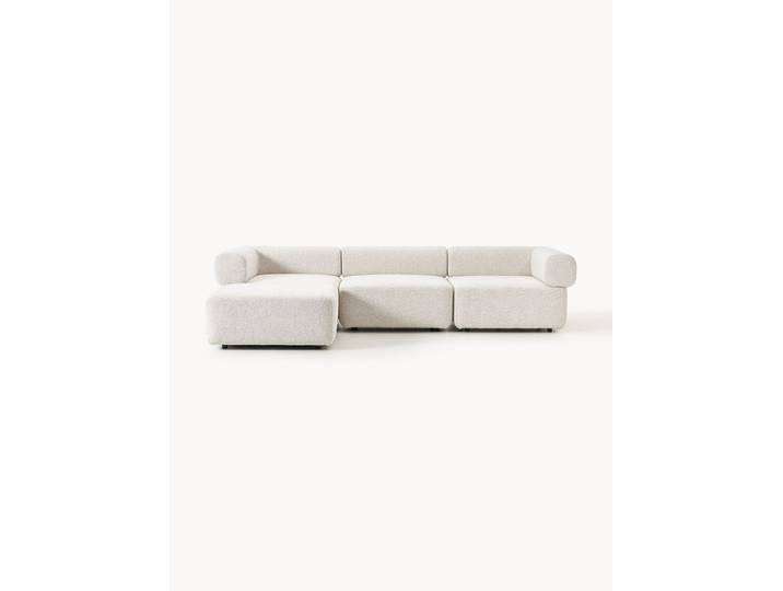 Canapé modulable 4 places en bouclette avec pouf Anton