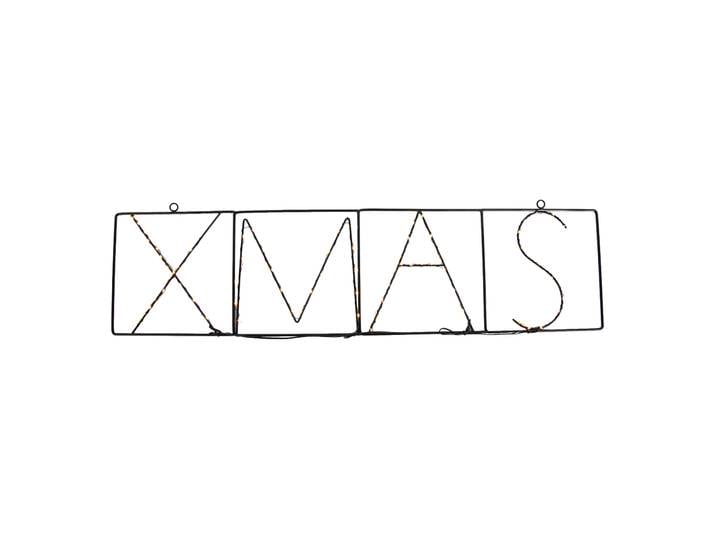 Applique murale de Noël noire XMAS avec LED et minuterie IP44 -