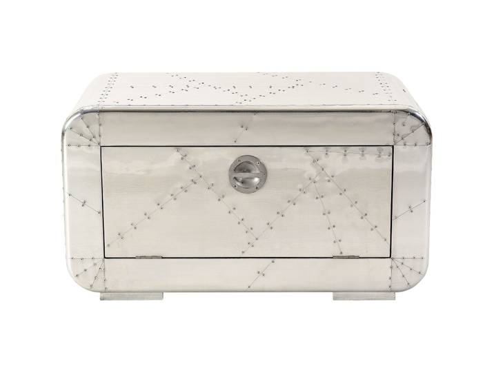 Schuhschrank Air silber Mango/MDF mit Aluminium beschlagen B 85 T 40 H 45 cm