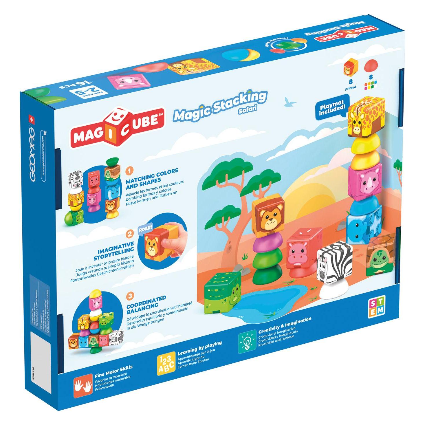 Geomag 310 Magicube Blocks Stacking Safari 16 (54202)