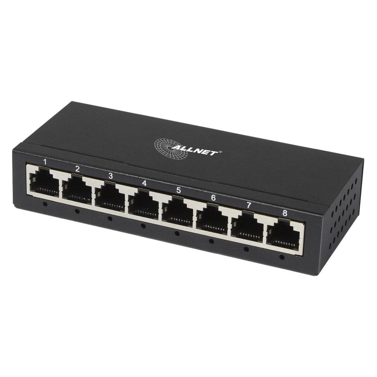 Allnet Switch unmanaged Layer2 8 Port o 8x 1GbE o Lüfterlos o ALL-SG8008 (8 Ports) (ALL-SG8008)