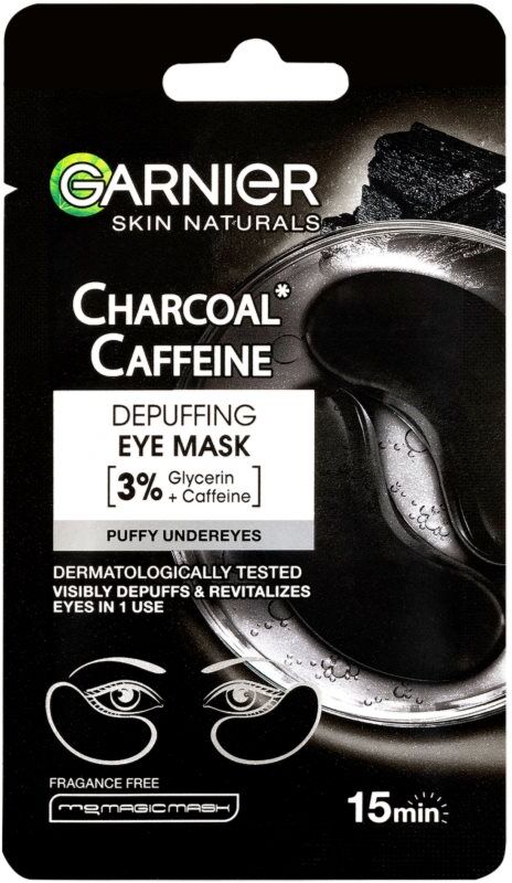 Garnier Textil Masks Charcoal Caffeine Maske für die Augenpartien mit Aktivkohle 5 g