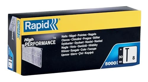Rapid No. 8 stuiknagels van staal, 30 mm, 18 Ga, 5.000 stuks
