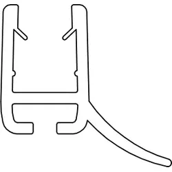 HSK Ersatzteile Wasserabweisprofil, rechts, E100059-6-4-R E100059-6-4-R
