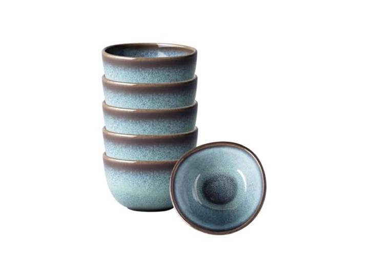 Villeroy & Boch like. by Lave Glacé Dipschälchen 6er Set, 140 ml, Schale für Dips & Snacks, 10x10x6 cm, Steingut, Türkis