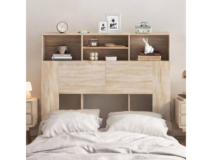 Beds and Frames and with Bois Naturel Panneaux De Particules and 55.1 x 7.5 x - Bois naturel Panneaux de particules 140 x 19 x