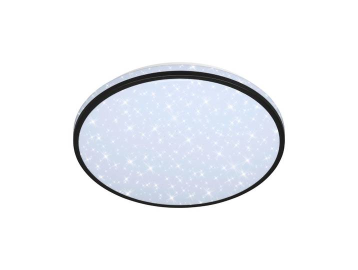 Led-Deckenleuchte Skizo, Schwarz, Kunststoff, rund, 7 cm, Sternenhimmel, Timerfunktion, Farbtemperaturwechsler, Lampen & Leuchten, LED Beleuchtung, LED-Deckenleuchten