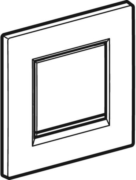 Geberit BetPl. Typ 30 à UR-Ctrl. avec 243270KN1 pneumatique Sp-Ausl, chrome mat